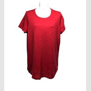 NWOT Torrid Classic Fit Slub Knit Crew Neck Tee Red 00 (Medium)